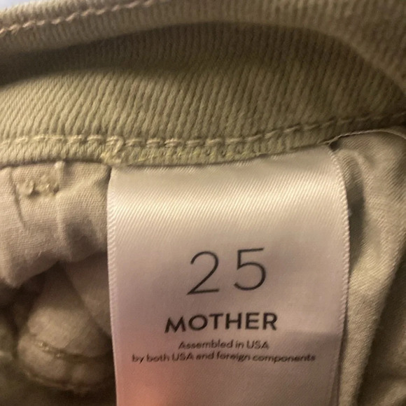MOTHER Stash Mid Rise Dazzler Ankle Jeans Sz 25 Second Chance Green Rinse - Picture 5 of 6